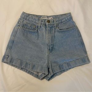 American Apparel High Waisted Jean Shorts Size 26